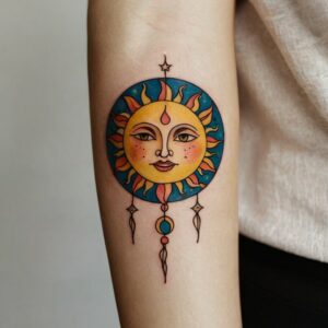 cloud and sun tattoo designs