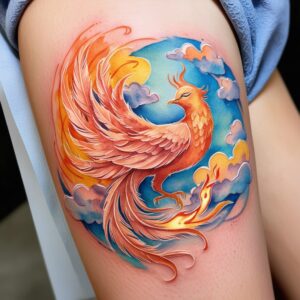 color phoenix tattoo designs