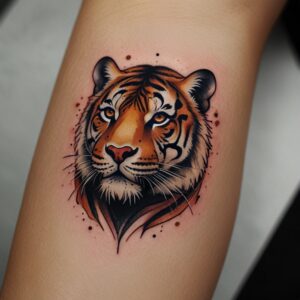 colored tiger tattoo designs