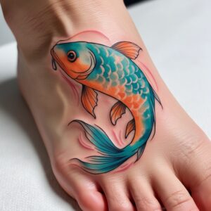 colorful koi fish tattoo designs