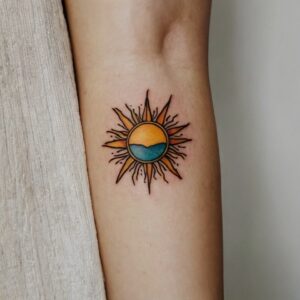 cool sun tattoo designs