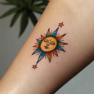 cute sun tattoo designs