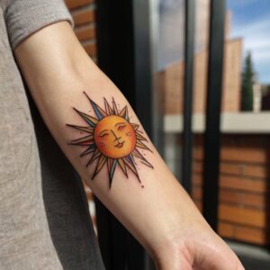 evil sun tattoo designs