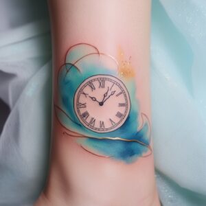 eye clock tattoo designs