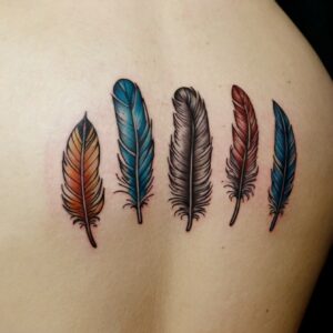 feather tattoo designs for females