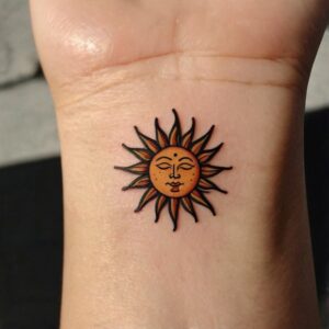 female sun tattoo designs