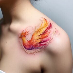 feminine phoenix tattoo designs