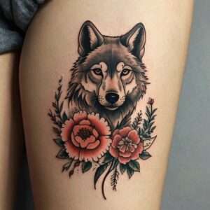 fenrir wolf tattoo design