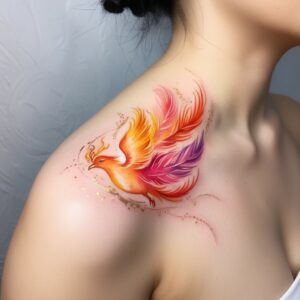 fire phoenix tattoo designs