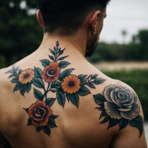 Mens floral tattoo designs