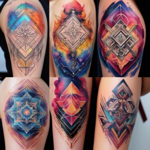 geometric cyberpunk tattoo designs