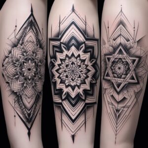 geometric dotwork tattoo designs