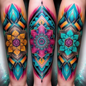 geometric skull tattoo designs