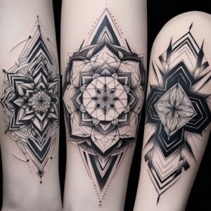 geometric tattoo design for women