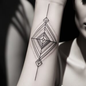 geometric tattoo design forearm