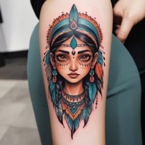 girl indian cheif tattoo