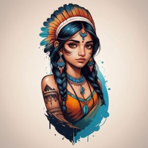 girl indian tattoo