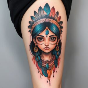 girl indian tattoo designs