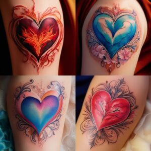 girly heart tattoo designs