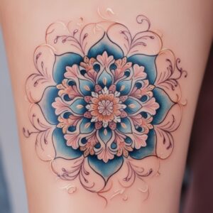 half mandala tattoo designs