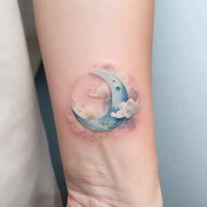 half moon tattoo design