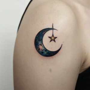 half moon tattoo designs