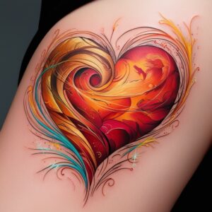 heart tattoo designs for men