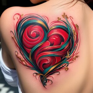 heart tattoos with designs