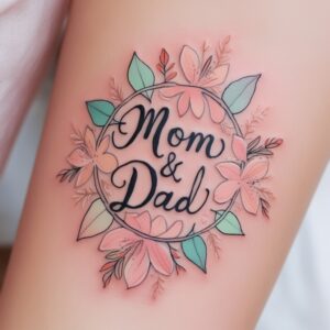 in memory of mom and dad tattoos