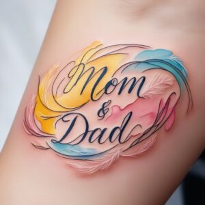 in memory tattoos for mom and dad