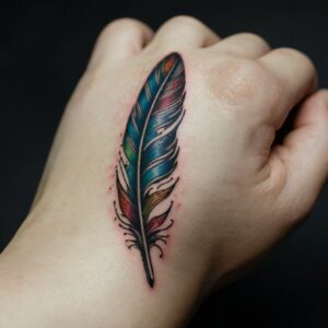 infinity feather tattoo designs