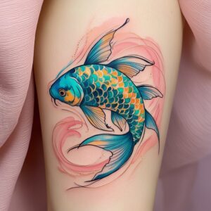 koi fish design tattoo