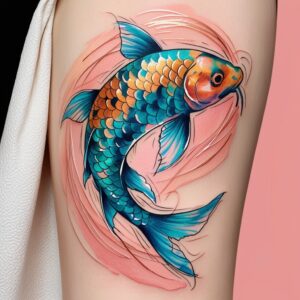 koi fish tattoo design arm