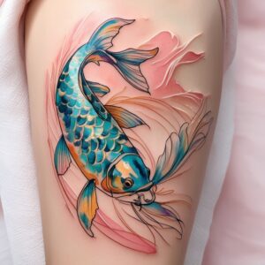 koi fish to dragon tattoo designs