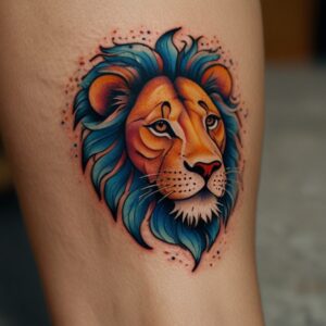 lion chest tattoo designs