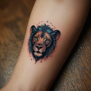 lion cross tattoo designs