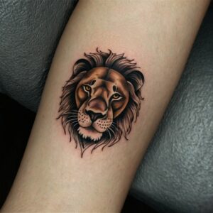 lion head tattoo design