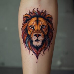 lion lioness tattoo designs