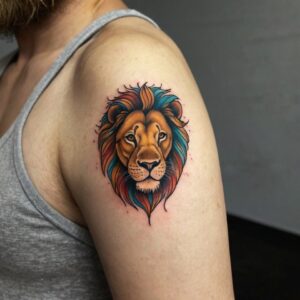 lion roaring tattoo designs