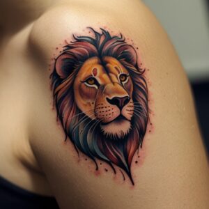 lion with cub tattoo designs