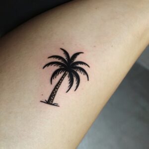 little palm tree tattoo