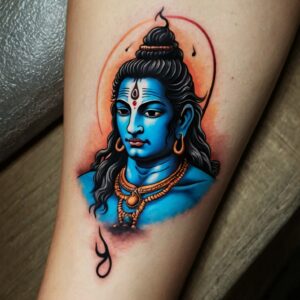 lord shiva color tattoo