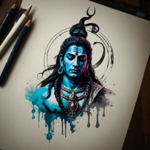 lord shiva simple tattoo