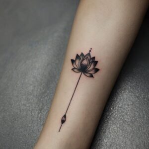 lotus flower thigh tattoo designs