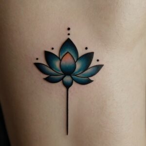 lotus flower with om tattoo designs