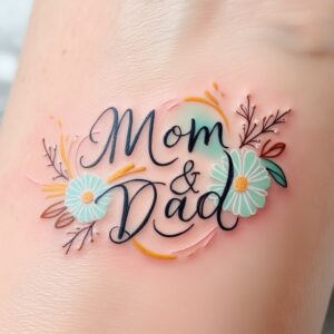 love mom dad tattoo