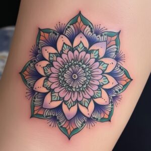 mandala flower tattoo design