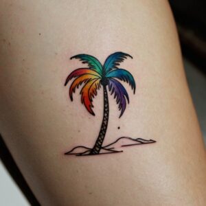 mens palm tree tattoo