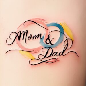 mom and dad heart tattoo