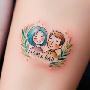 mom and dad memorial tattoos